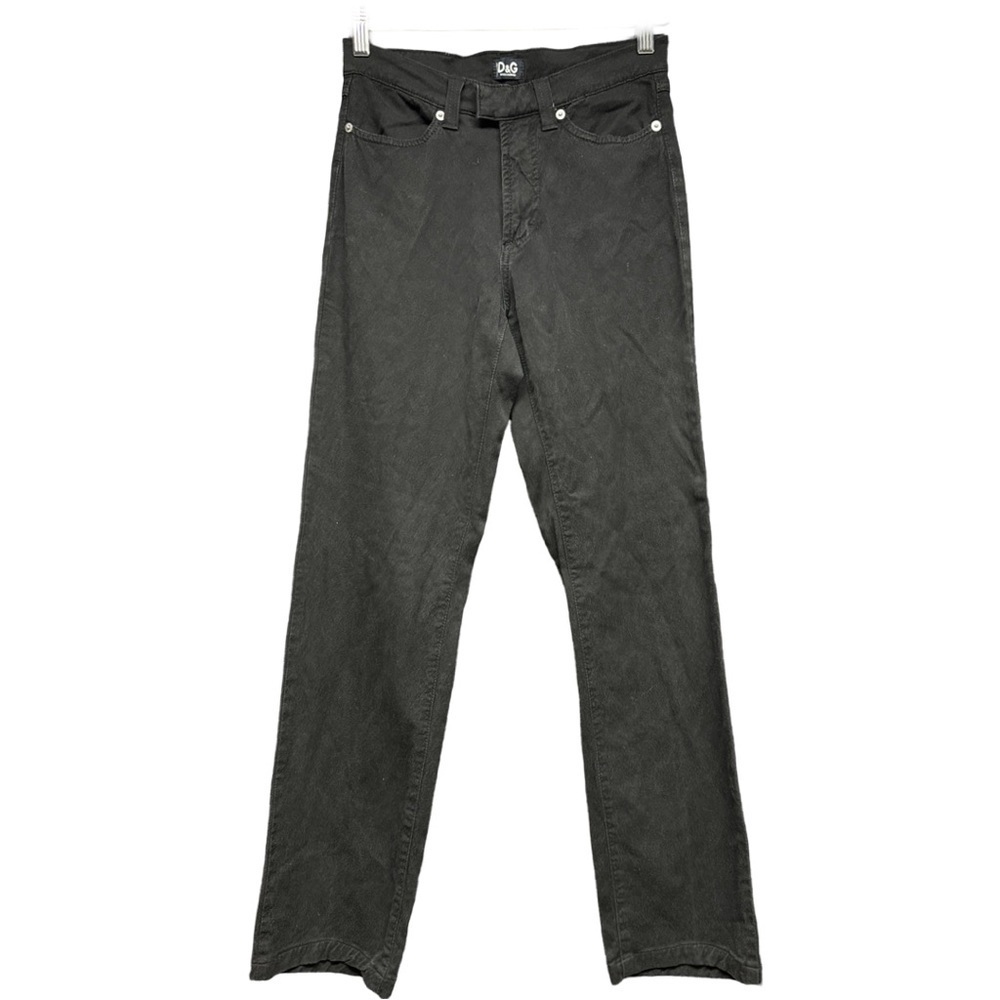 DOLCE & GABBANA Black Denim Wide Leg Pants Sz 29